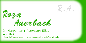 roza auerbach business card